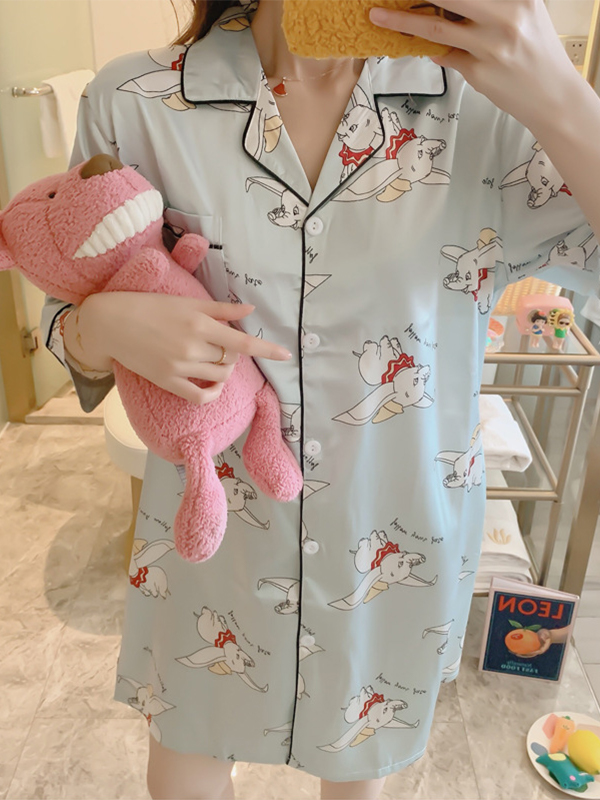 ĐẦM NGỦ SƠ MI HOẠ TIẾT DỄ THƯƠNG NHIỀU MÀU