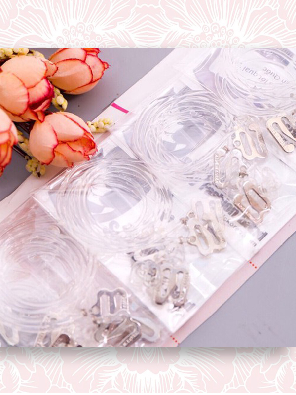 DÂY ÁO SỢI BÚN TRONG SUỐT MÓC KIM LOẠI