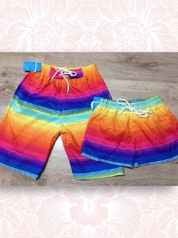 QUẦN BƠI ĐÔI ĐI BIỂN 7 SẮC CẦU VỒNG