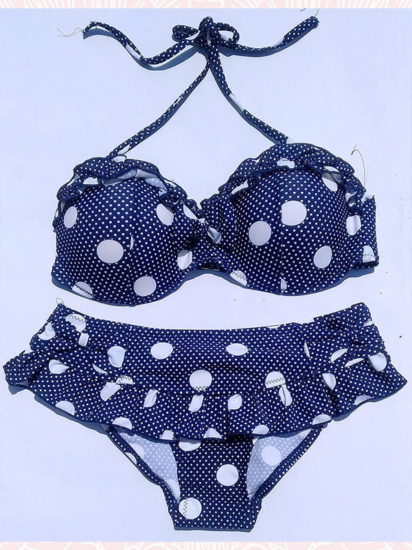 ĐỒ BƠI TẮM BIỂN 2 MẢNH CHẤM BI