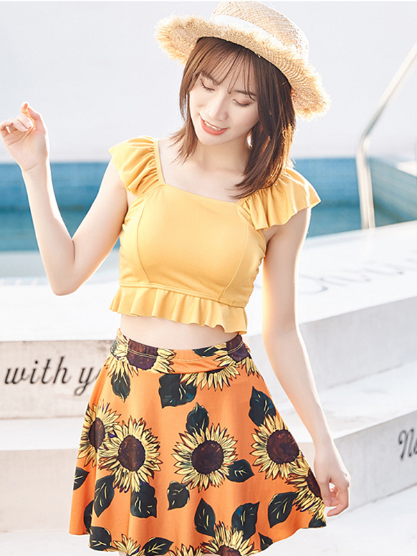 BỘ ĐỒ BƠI 2 MẢNH HOA HƯỚNG DƯƠNG