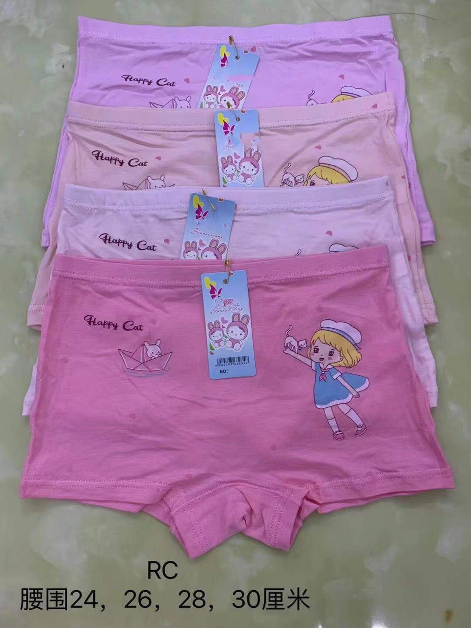 QUẦN ĐÙI COTTON BÉ GÁI HAPPY CAT, HELLO GIRL