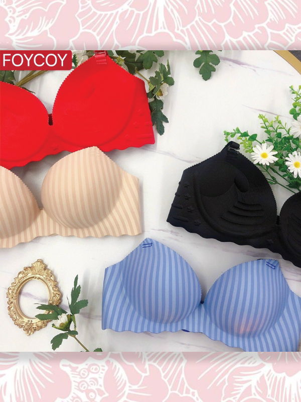 ÁO SU ĐÚC FOYCOY KHÔNG GỌNG NÂNG NGỰC KẺ SỌC [#022]