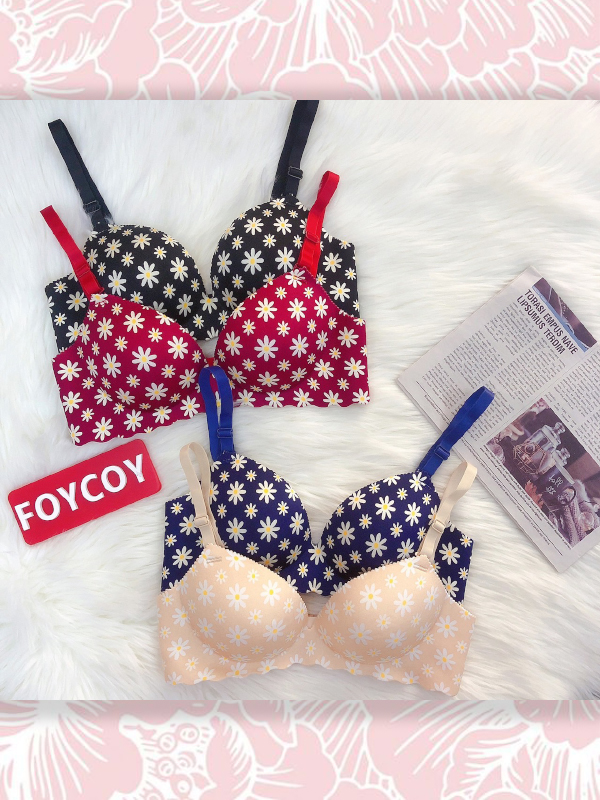 ÁO SU ĐÚC FOYCOY HOA CÚC KHÔNG GỌNG NÂNG NGỰC BÀN TAY [#030]