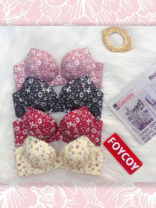 ÁO SU ĐÚC FOYCOY HOA ĐÀO KHÔNG GỌNG NÂNG NGỰC BÀN TAY [#033]