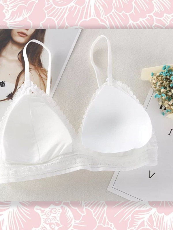 BRA-BEALETTE - ÁO NGỰC REN HOA ĐỆM MỎNG [#7311]