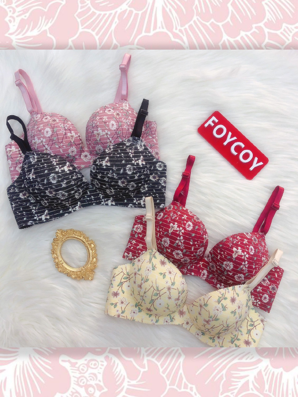 ÁO SU ĐÚC FOYCOY HOA ĐÀO KHÔNG GỌNG NÂNG NGỰC BÀN TAY [#033]