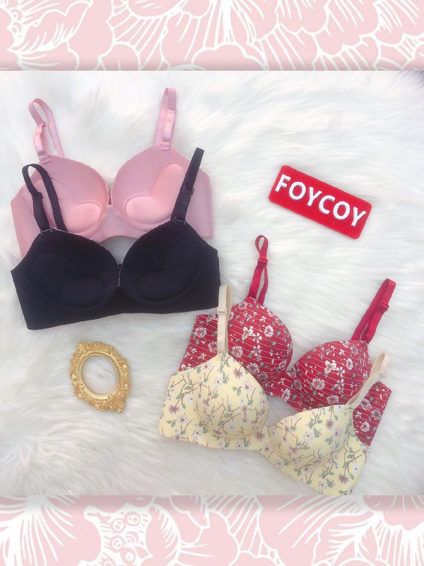 ÁO SU ĐÚC FOYCOY HOA ĐÀO KHÔNG GỌNG NÂNG NGỰC BÀN TAY [#033]