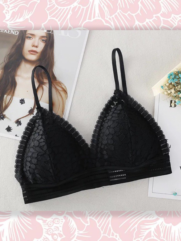 BRA-BEALETTE - ÁO NGỰC REN HOA ĐỆM MỎNG [#7311]