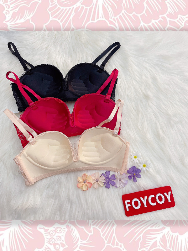 ÁO SU ĐÚC FOYCOY REN HOA KHÔNG GỌNG NÂNG NGỰC BÀN TAY [#031]