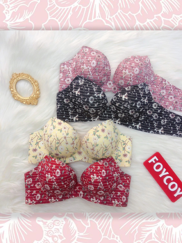 ÁO SU ĐÚC FOYCOY HOA ĐÀO KHÔNG GỌNG NÂNG NGỰC BÀN TAY [#033]