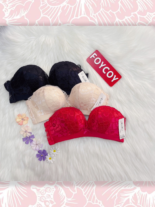 ÁO SU ĐÚC FOYCOY REN HOA KHÔNG GỌNG NÂNG NGỰC BÀN TAY [#031]