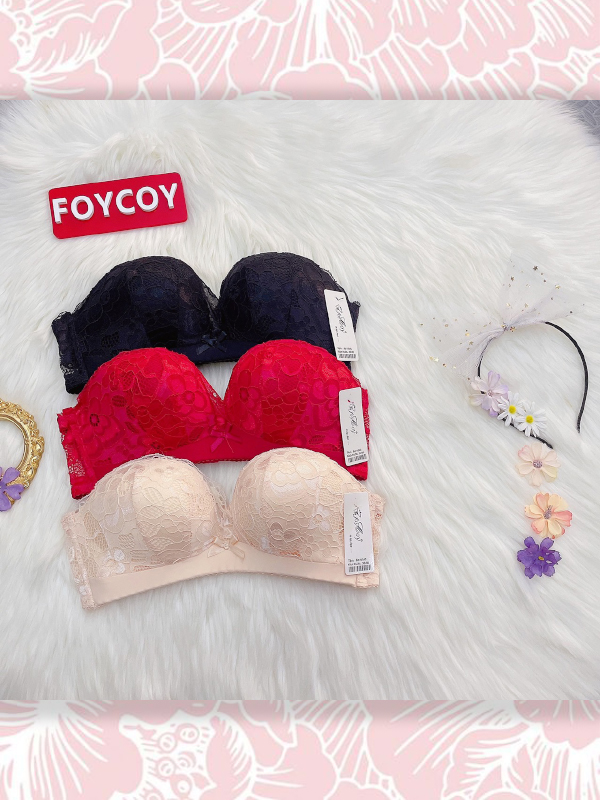 ÁO SU ĐÚC FOYCOY REN HOA KHÔNG GỌNG NÂNG NGỰC BÀN TAY [#031]