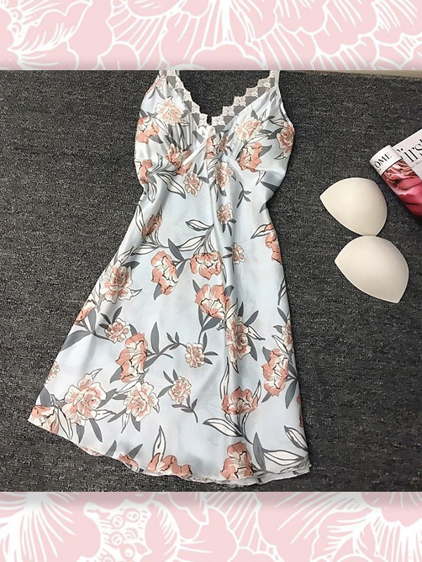 VÁY NGỦ LỤA HOA