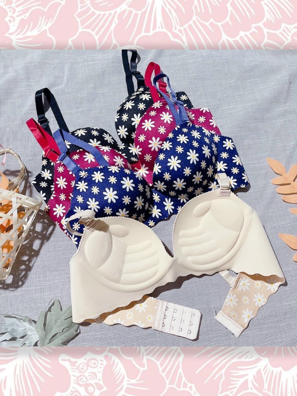 ÁO SU ĐÚC FOYCOY HOA CÚC KHÔNG GỌNG NÂNG NGỰC BÀN TAY [#030]