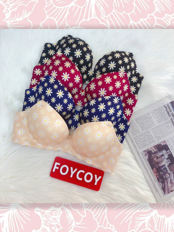 ÁO SU ĐÚC FOYCOY HOA CÚC KHÔNG GỌNG NÂNG NGỰC BÀN TAY [#030]