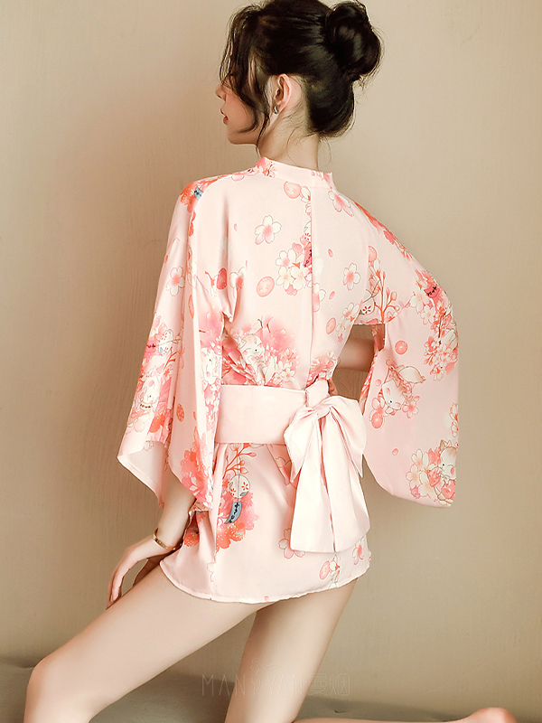 ÁO NGỦ KIMONO HOA ANH ĐÀO