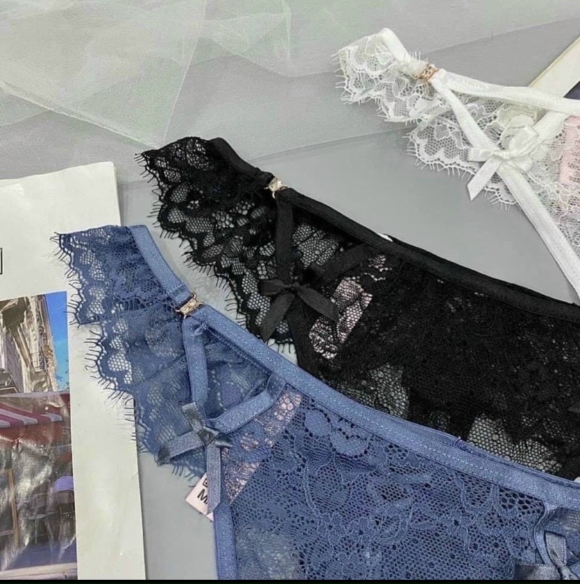 QUẦN LỌT KHE REN MỀM 2 NƠ