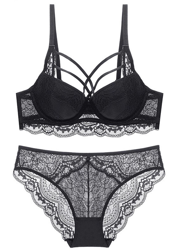 BỘ LÓT MANDHARI DÂY CHÉO NGỰC CAO CẤP #3186