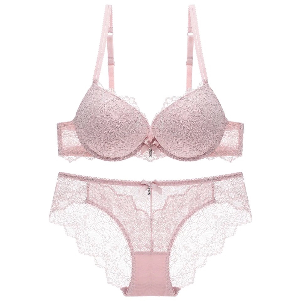 BỘ ĐỒ LÓT MOUSE KÉP PHỐI REN ĐÍNH ĐÁ #1723