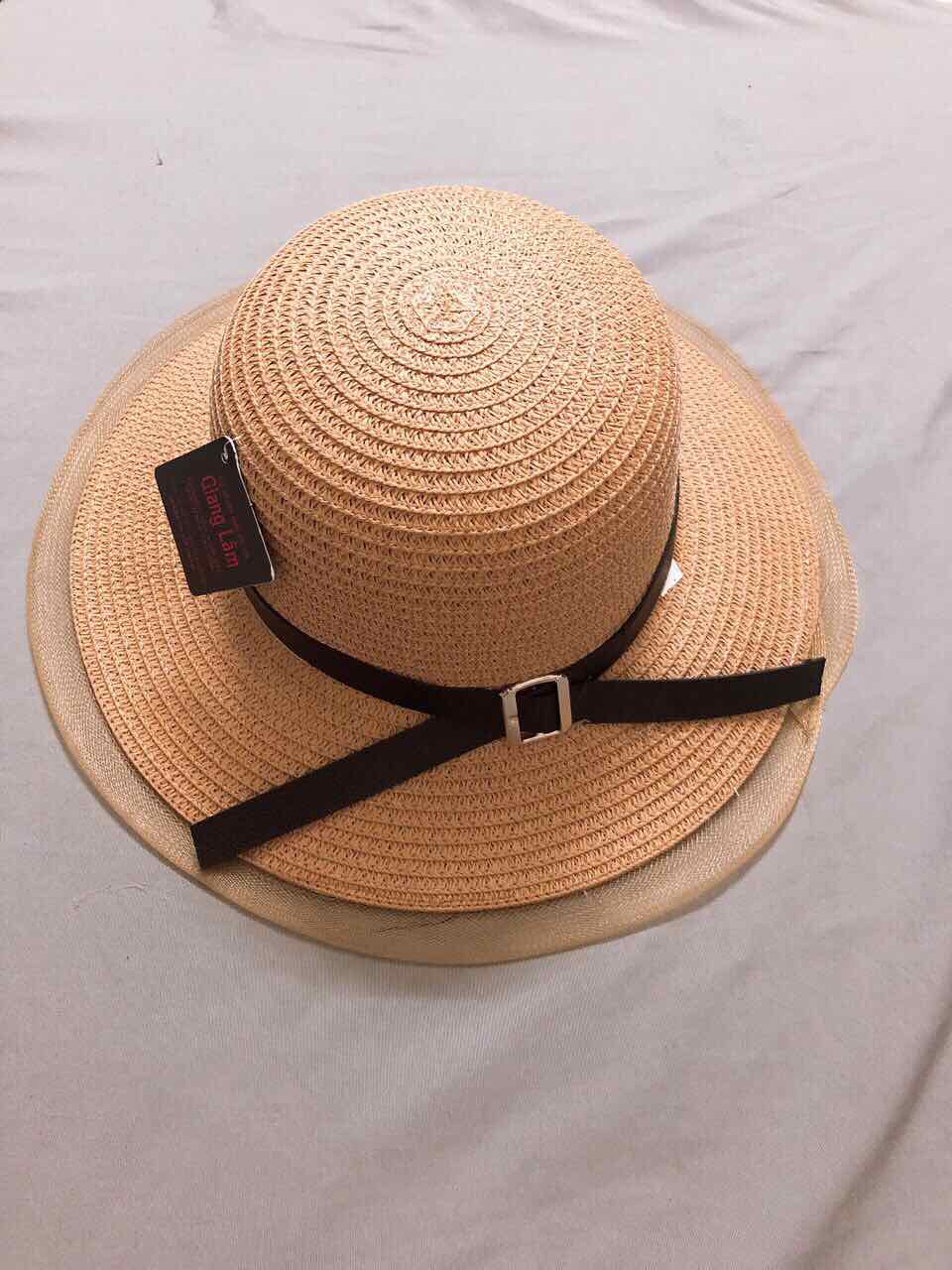 MŨ ĐI BIỂN ĐAI DA VÀNH CỤP