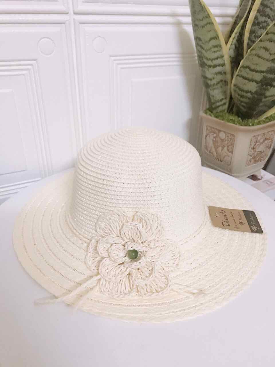 MŨ ĐI BIỂN ĐÍNH HOA