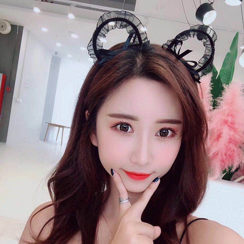 CÀI TÓC GẤU VIỀN REN HOA