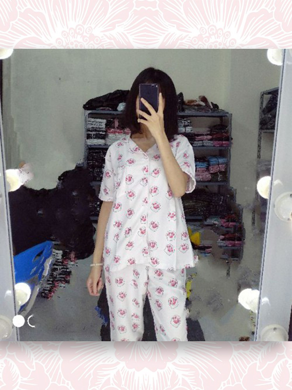 BỘ NGỦ PYJAMA KATE THÁI TAY NGẮN QUẦN DÀI