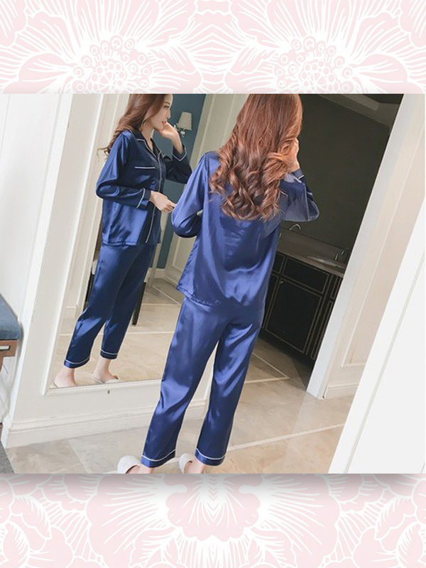BỘ ĐỒ PYJAMA PHI LỤA DÀI TAY CAO CẤP