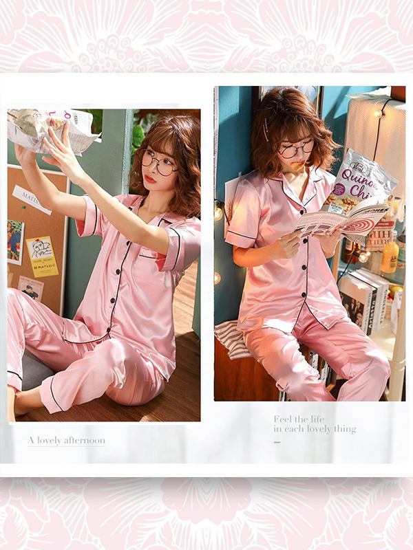 BỘ PYJAMA PHI LỤA DỄ THƯƠNG