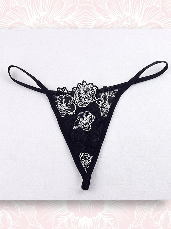 QUẦN LỌT KHE TRONG SUỐT SEXY THÊU HOA