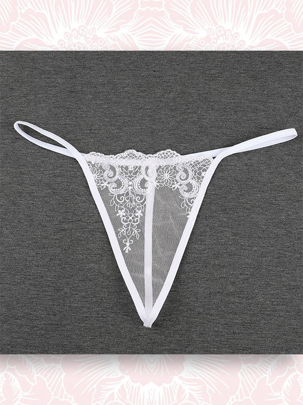 QUẦN LỌT KHE TRONG SUỐT SEXY THÊU HOA