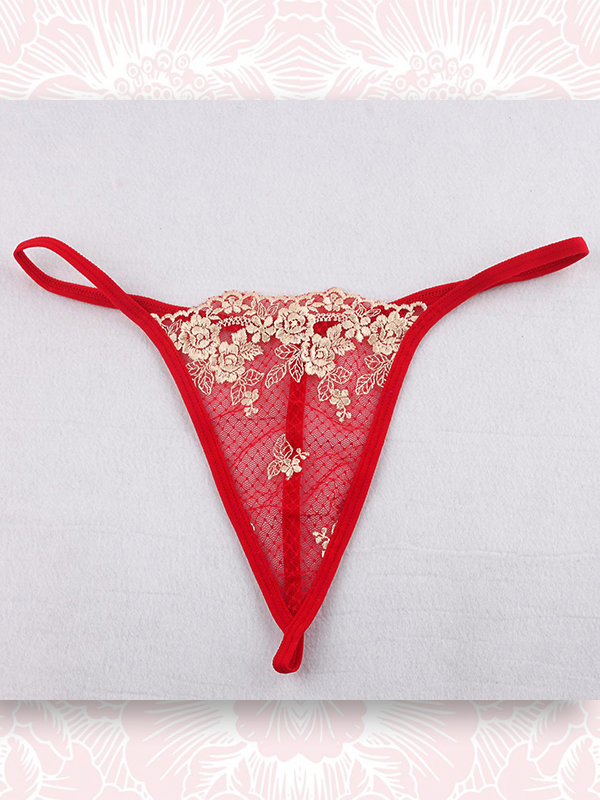 QUẦN LỌT KHE TRONG SUỐT SEXY THÊU HOA