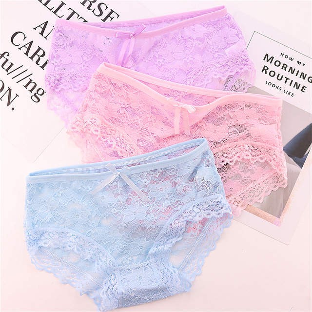 QUẦN LÓT REN HOA CÓ NƠ CỰC ĐẸP CHO CÁC BẠN GÁI