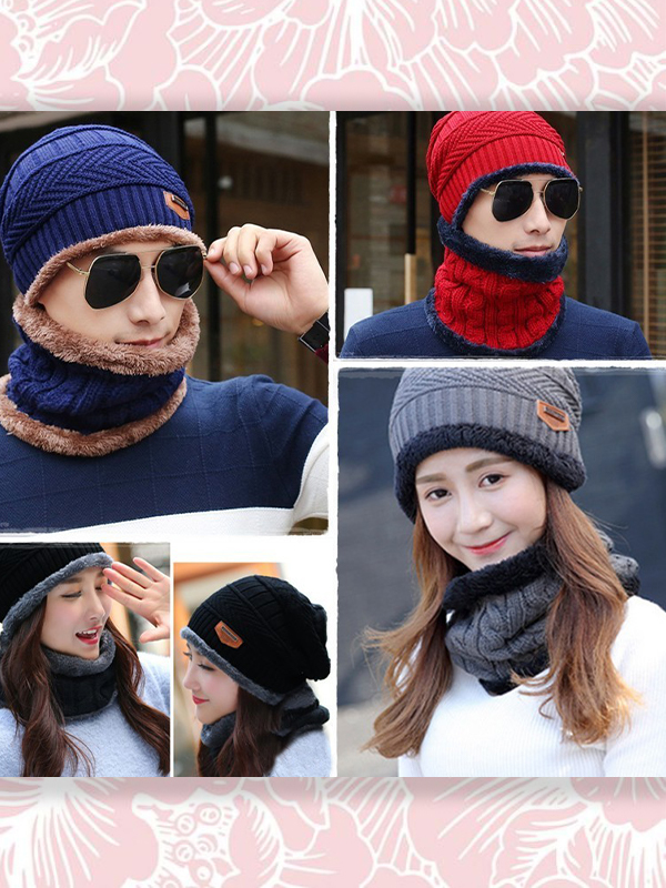 SET KHĂN MŨ LEN CHO NAM NỮ SIÊU TIỆN LỢI