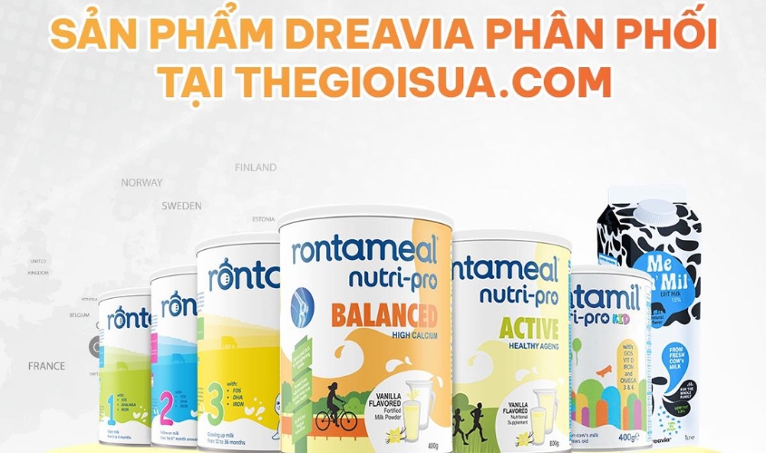 Cac dong san pham Dreavia noi bat tai Thegioisuacom