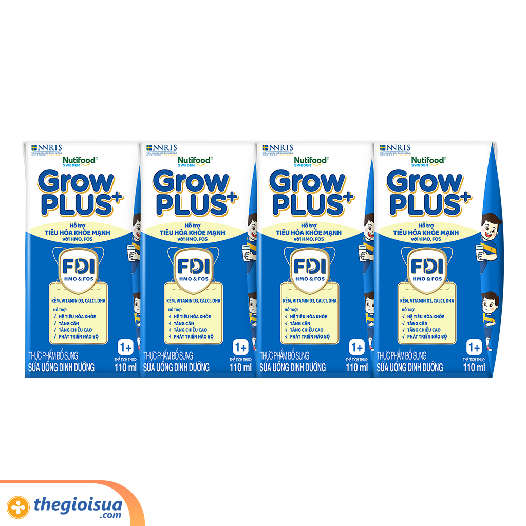 Sữa bột pha sẵn Growplus+ XANH NHẠT 1+ 110ml