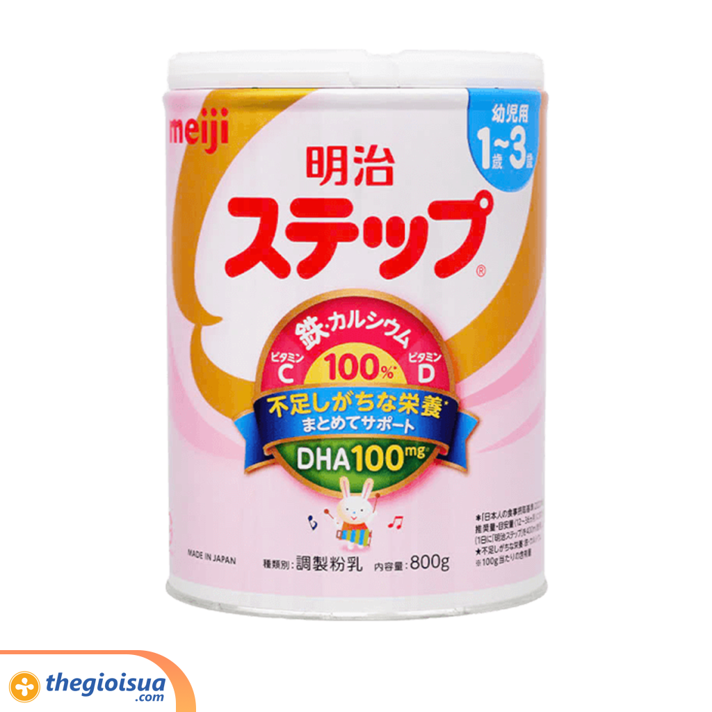 Meiji Step milk 1-3 tuổi (nội địa) mẫu mới có muỗng