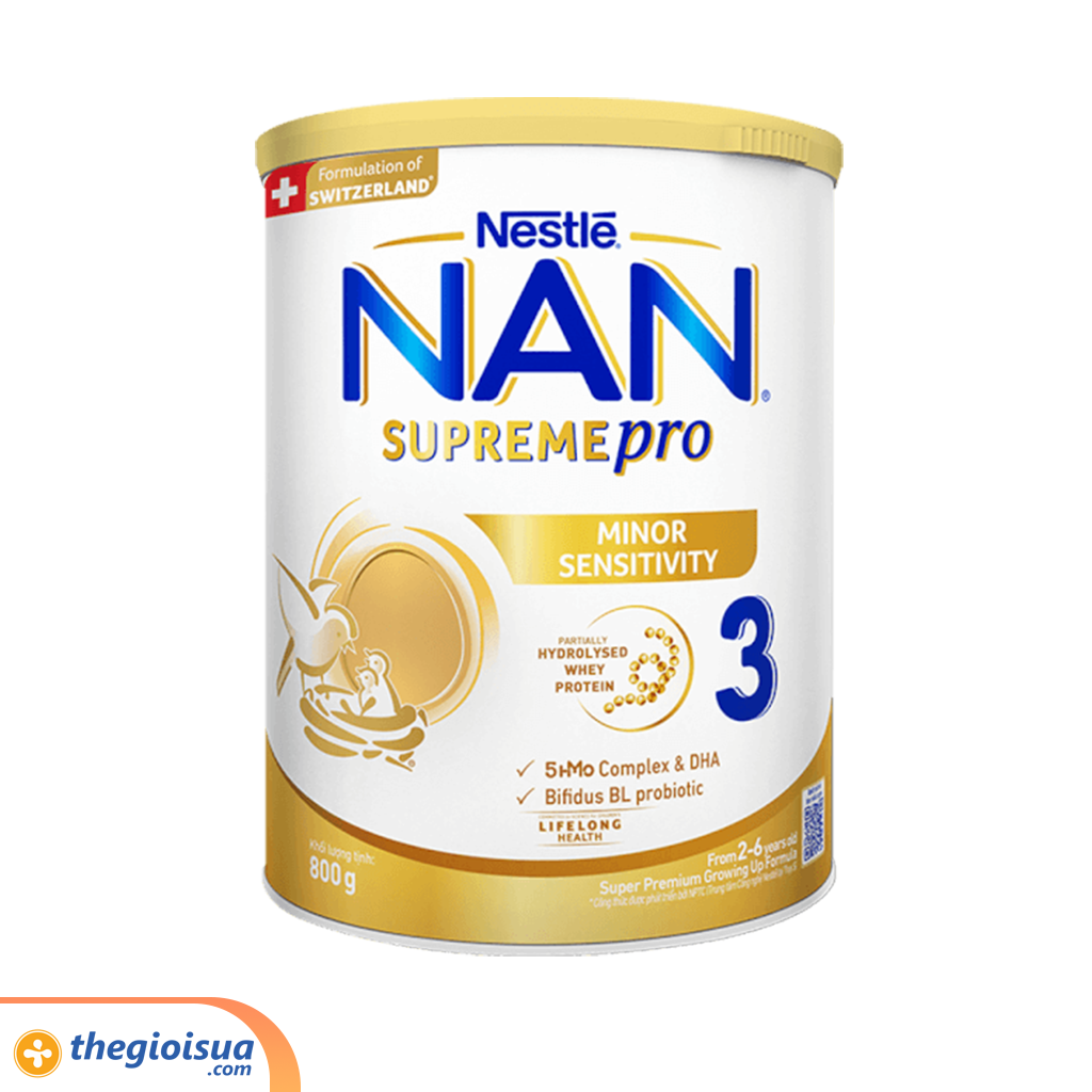 Sữa bột Nestle Nan Supreme Pro 3 800g sản xuất tại Đức 2-6 tuổi