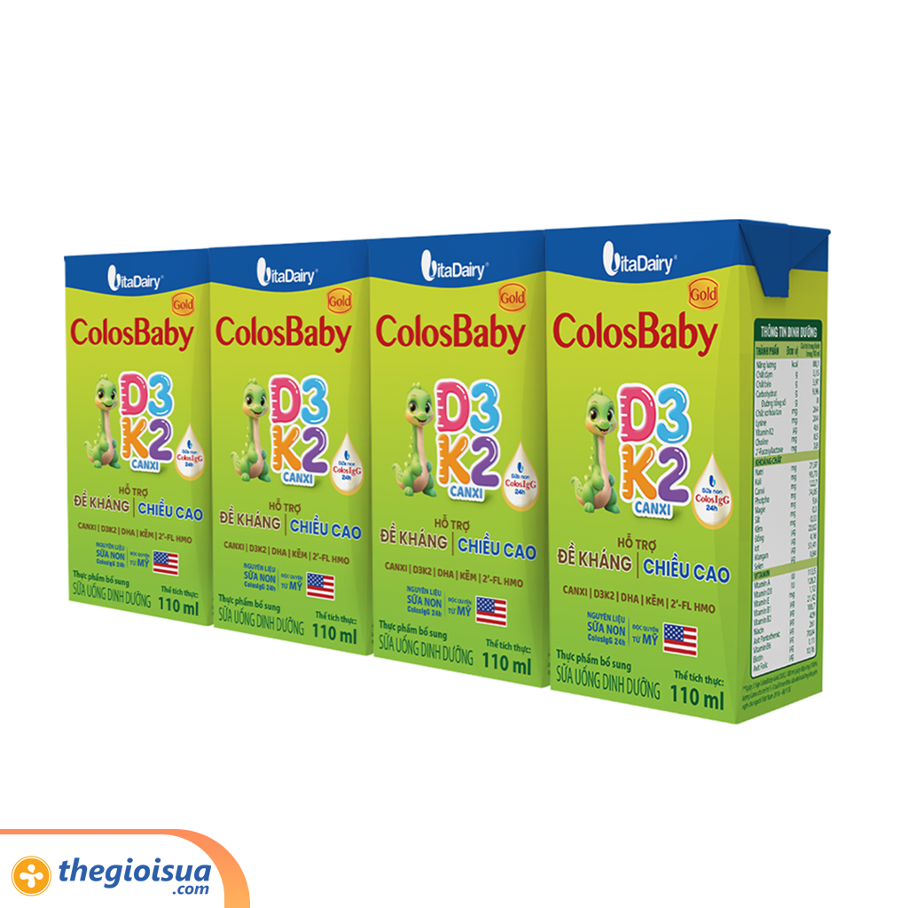 Sữa Uống Dinh Dưỡng Colosbaby Gold D3K2 110ml