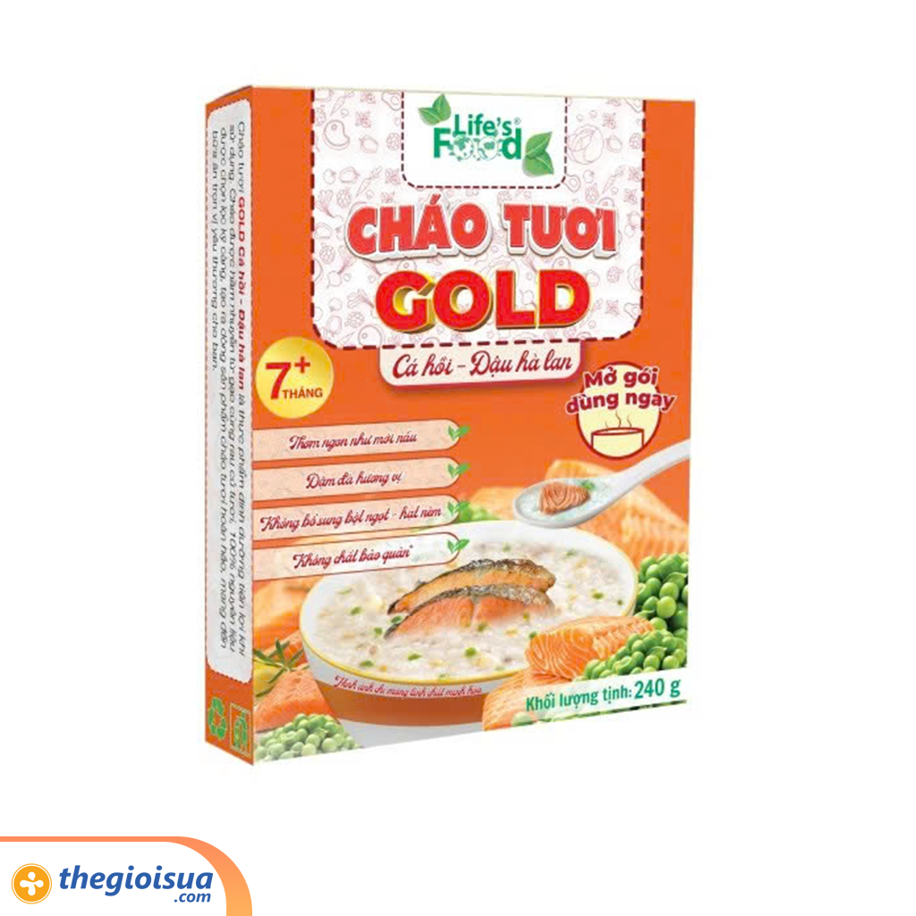 Cháo tươi GOLD - Cá hồi & đậu hà lan