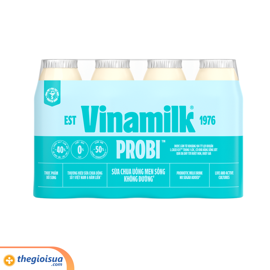 Sữa chua uống men sống không đường Vinamilk Probi 130ml