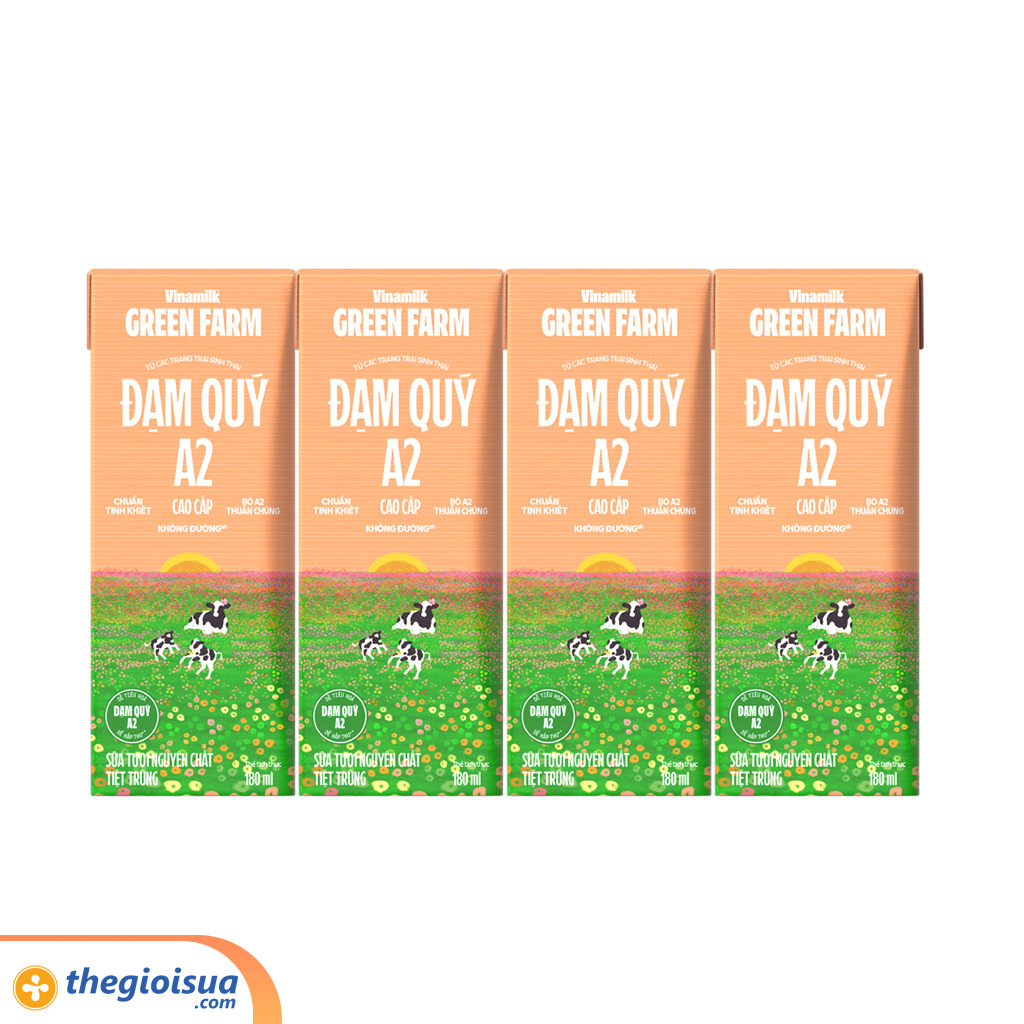 Sữa tươi tiệt trùng nguyên chất Green Farm A2 180ml