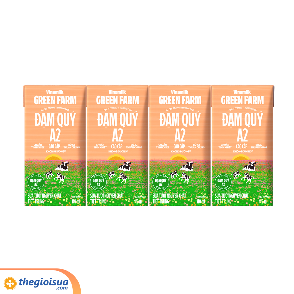 Sữa tươi tiệt trùng nguyên chất Green Farm A2 110ml