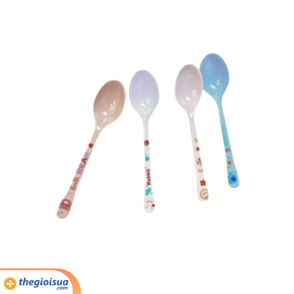 Thìa ăn cho bé bằng nhựa melamin Honper HP-2408, cán nhỏ