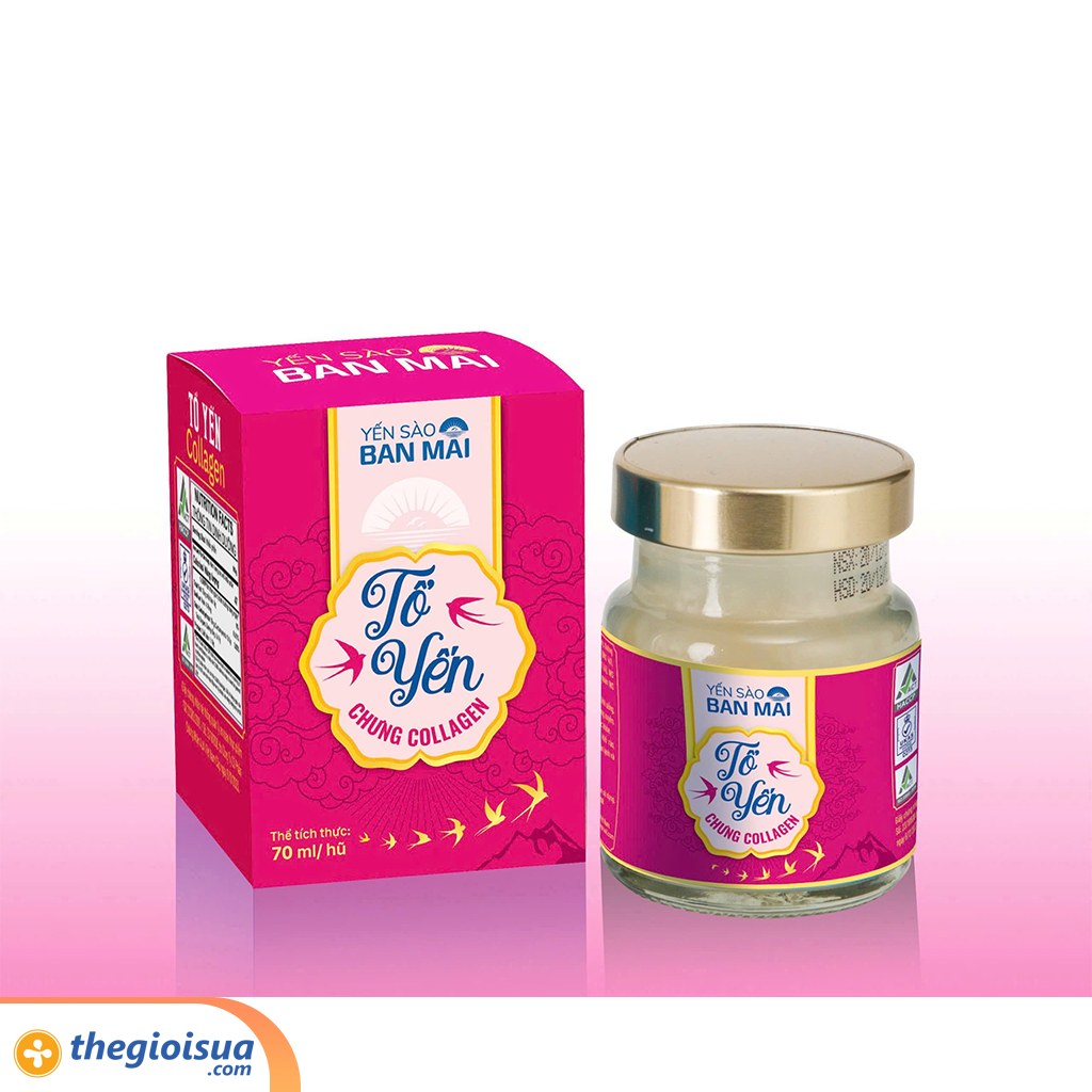 Yến sào Ban Mai - Tổ yến chưng Collagen - Yến tươi 1.8g 70ml