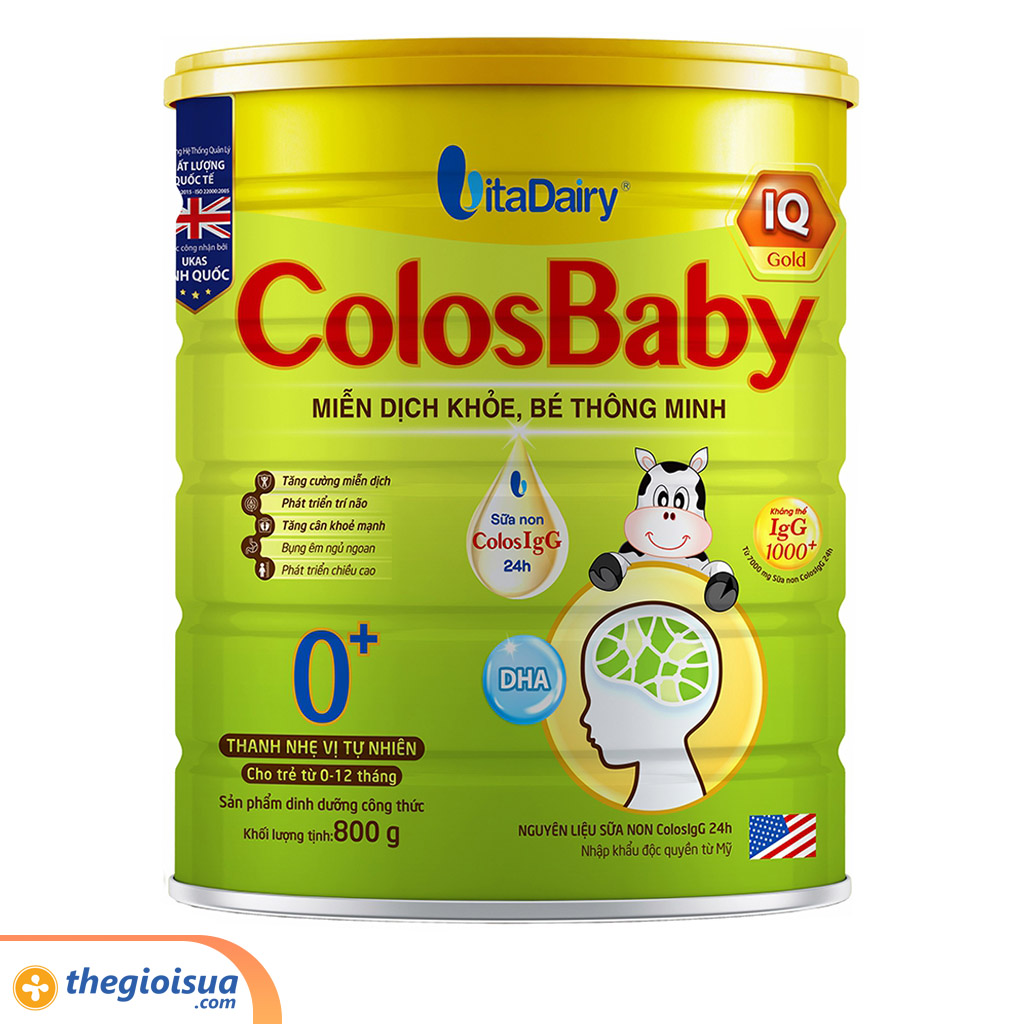 Sữa bột Colos Baby Gold 0+ 800g