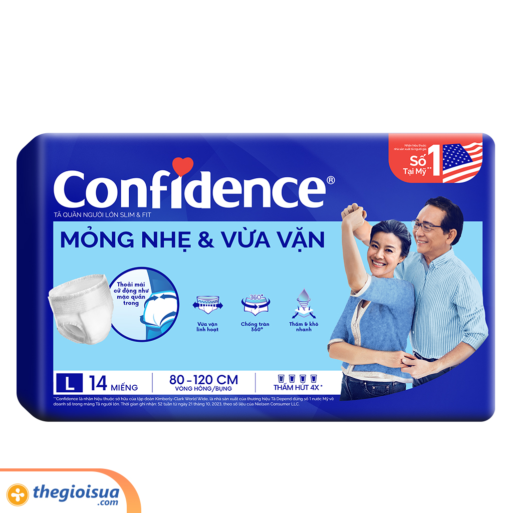 Tã quần Confidence Slim&Fit L14
