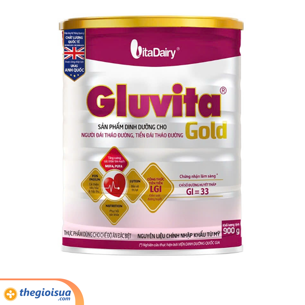 Sữa Gluvita Gold 900g - Thực phẩm dùng cho chế độ ăn đặc biệt