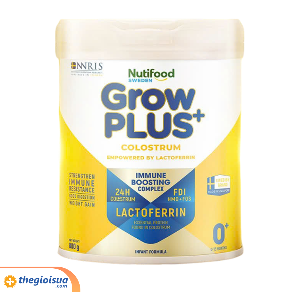Sữa bột Grow Plus+ colostrum Lactoferrin 0+ 800g (từ 0-12 tháng)